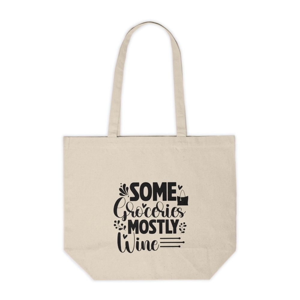 Some Groceries, Mostly Wine Custom Tote Bag